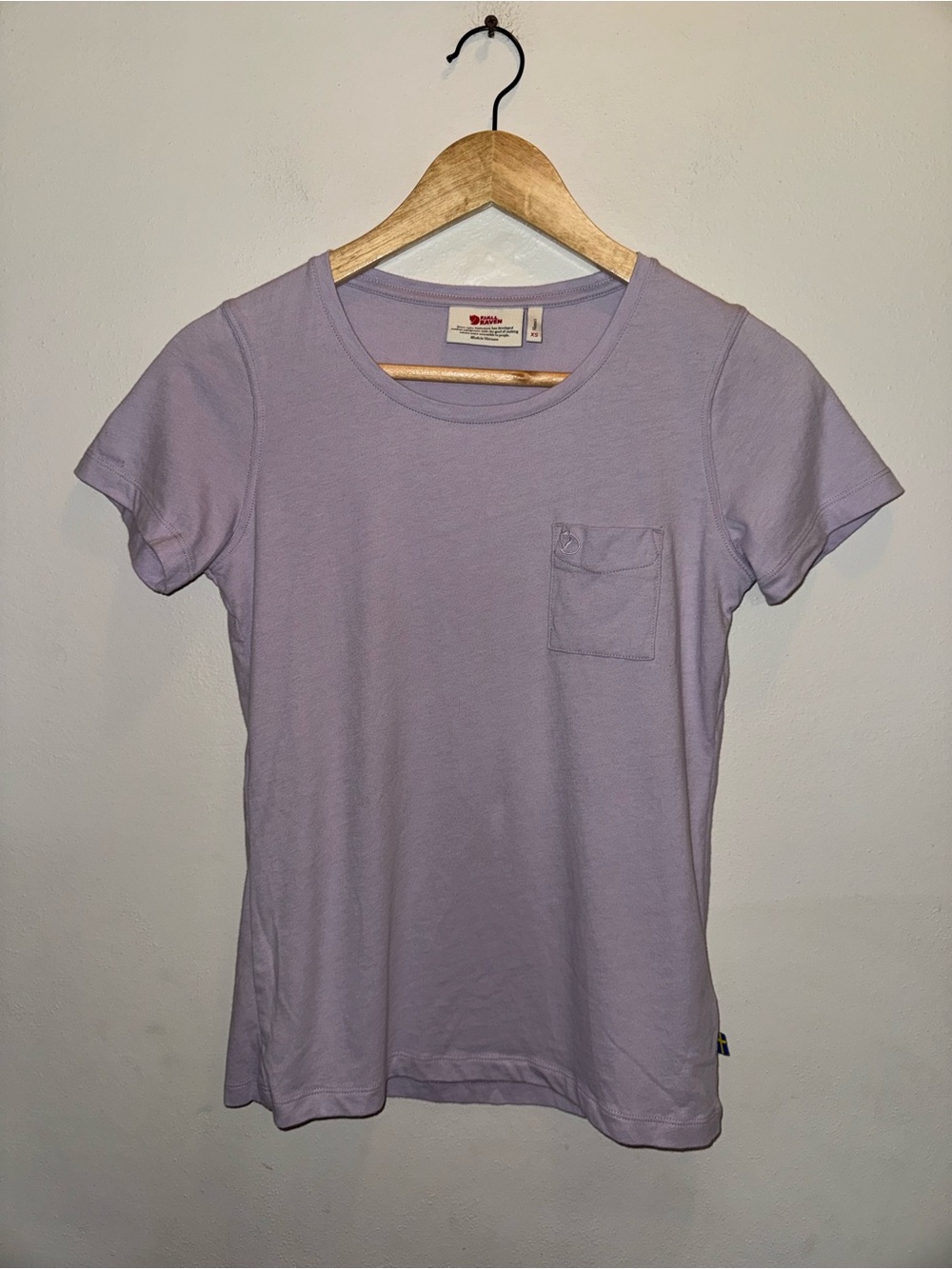 Fjällräven Övik Pocket T-Shirt Lavender Light Purple Size Extra Small